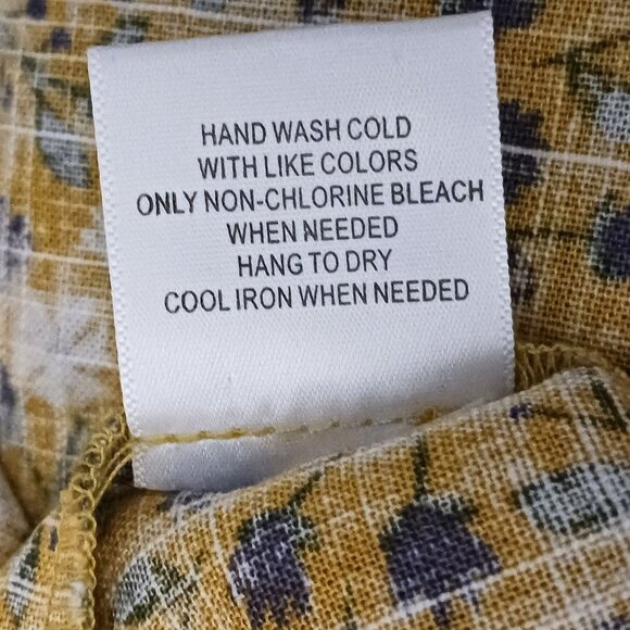 NEW ModCloth Spruced Up Summer Sleeveless Top Yellow Floral Linen Women's Size M - Picture 10 of 14